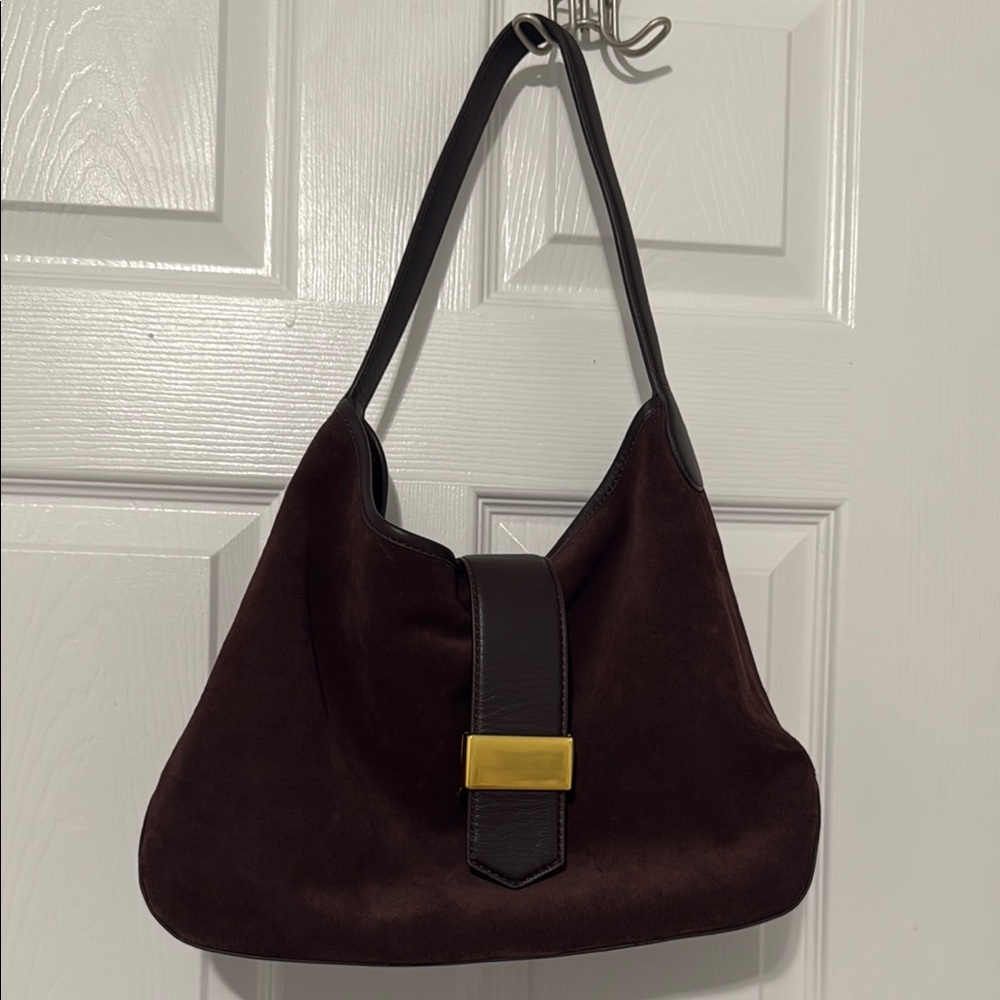 J crew Berkeley suede and leather shoulder bag